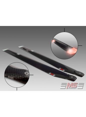 MS Composit CFC Main Blades 80cm/12/5 - 2 Colours Night Blades
