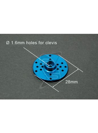 Singahobby Servo Wheel Round Ã˜ 28mm (Ã˜1.6mm holes for clevis)
