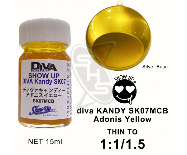 SHOW UP Diva Kandy Micro Bottle - Adonis Yellow (SK07MCB) - Image 3