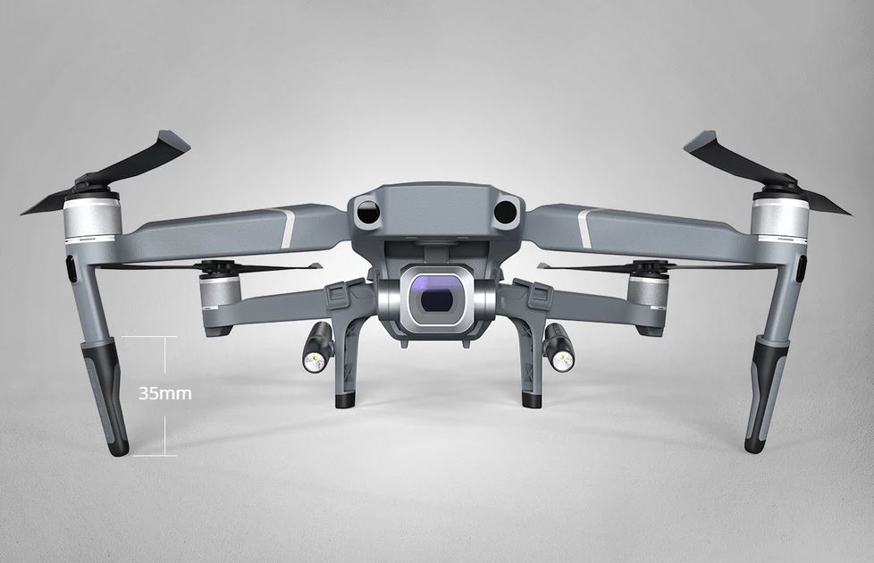 PGYTECH Landing Gear Extensions w/ LED Headlamp Set for Mavic 2 - Image 3
