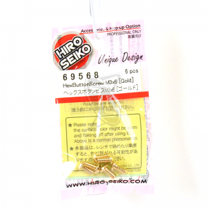 HIRO SEIKO Hex Button Screw M3x6 (24K Gold)
