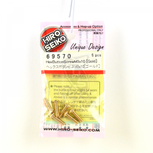 HIRO SEIKO Hex Button Screw M3x10 (24K Gold)