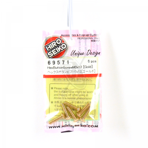 HIRO SEIKO Hex Button Screw M3x12 (24K Gold)