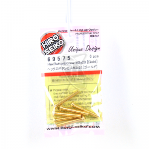 HIRO SEIKO Hex Button Screw M3x20 (24K Gold)
