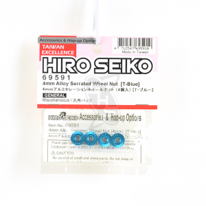 HIRO SEIKO 4MM Alloy Serrated Wheel Nut (T-Blue)