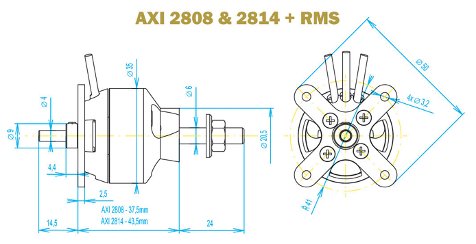 AXI 2814/16 GOLD LINE Brushless Motor - Image 5