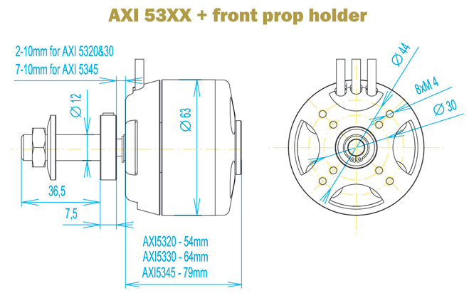 AXI 5345/16 GOLD LINE Brushless Motor - Image 4