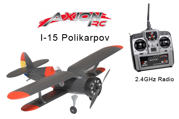AxionRC I-15 Polikarpov RTF with Radio (Lowest actual shipping cost would be advised separately)