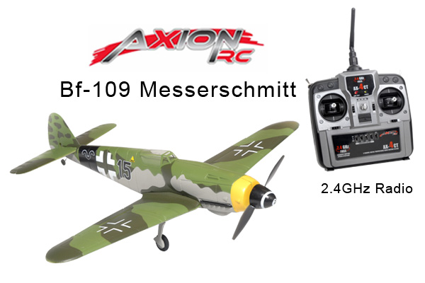 AxionRC Bf-109 Messerschmitt RTF with Radio (Lowest actual shipping cost would be advised separately)