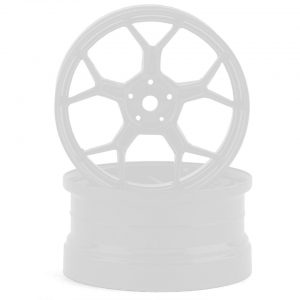 DS RACING 5Y Spoke Drift Feathery Rims White Hi-Gloss Offset 6mm