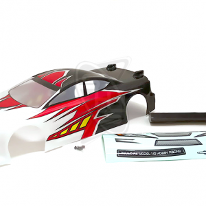 SHS 1/10 Fully Painted Body Kit (Red & Black w/ Spoiler)