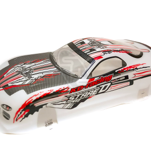 SHS 1/10 Fully Painted MAZ RX7 Body Kit (White & Red)