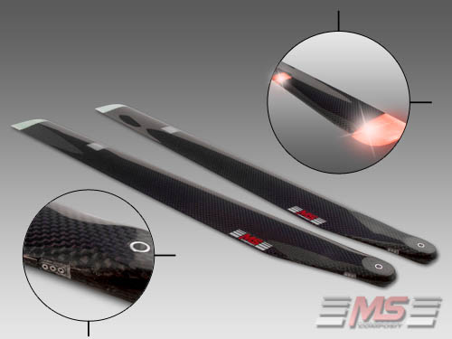 MS Composit CFC Night Blades 68cm/12/4+5 (2 Colors)