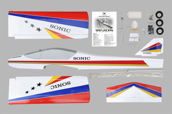 PHOENIX MODEL Sonic Low Wing MK2 GP/EP.25-.32 ARF Scale 1:10 - Image 5