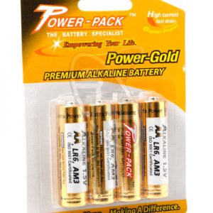Power-Pack AA power-Gold Premium Alkaline Battery (4 pcs)