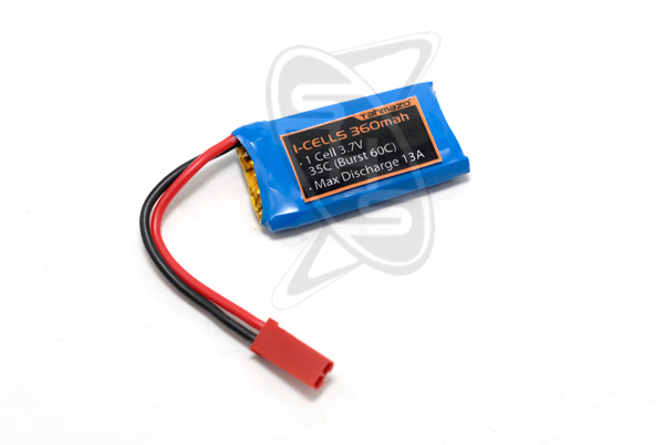 Tahmazo 1-cell 360mAh (35C) Lithium Polymer Battery