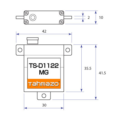 TAHMAZO TS-D1122MG 10mm Servo 3.5kg/0.26sec@5.0V - Image 6
