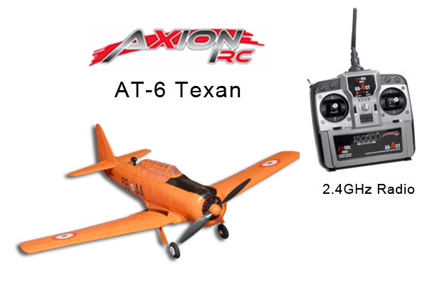 AXIONRC AT-6 Texan RTF with 2.4GHz 4-Channel Radio Mode 1